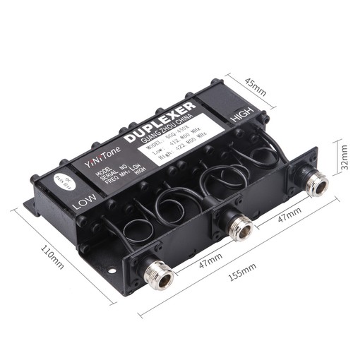 SGQ-450X 10W UHF412.800/RX 422.800MHZ Mizable Frequency Portable 10MHz Duplexer - Photo 4/5