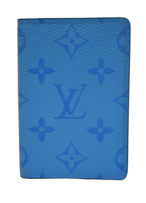 Louis Vuitton Taiga Taigarama Lagoon Blue Monogram Logo Pocket
