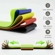 Resistance Bands Loop Set of 5 Exercise Workout CrossFit Fitness Yoga Bo