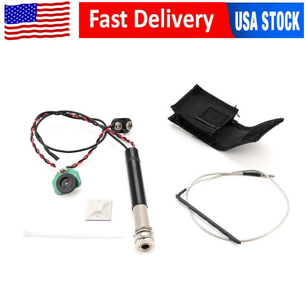 Acoustic Guitar Active Endpin Jack Preamp Piezo Pickup with Volume