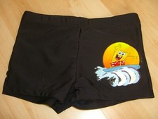 Jungen Badehose Gr.98/104 Schwimmhose Badeshorts Nickelodeon schwarz Sponge Bob