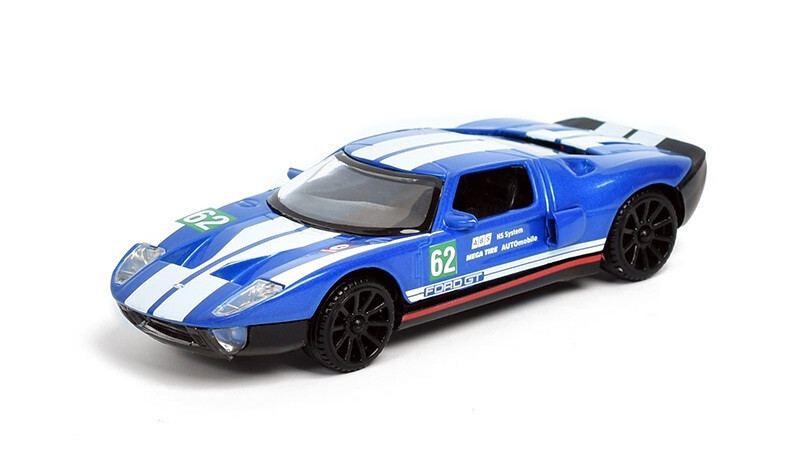 MotorMax Ford GT Racing 62 Blue 1:43 Scale 4 Inch Diecast