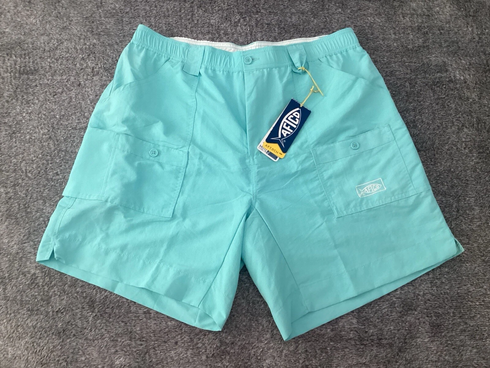 Aftco Men's Cargo Shorts UPF50+ Size 38 M01L Aqua Packable Nylon Fishing NWT
Opens in a new window o