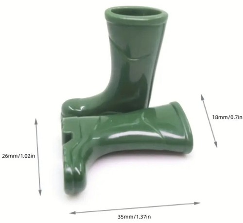 Miniature Dollshouse Accessories Green Gumboots Garden Footwear 1/12th Scale - Bild 3 von 6