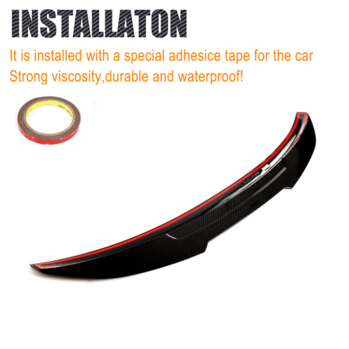DRY Carbon Spoiler Posteriore Ala Labbro Adatto per BMW M4 F82 Coupe 2014-2019 - Foto 9 di 11