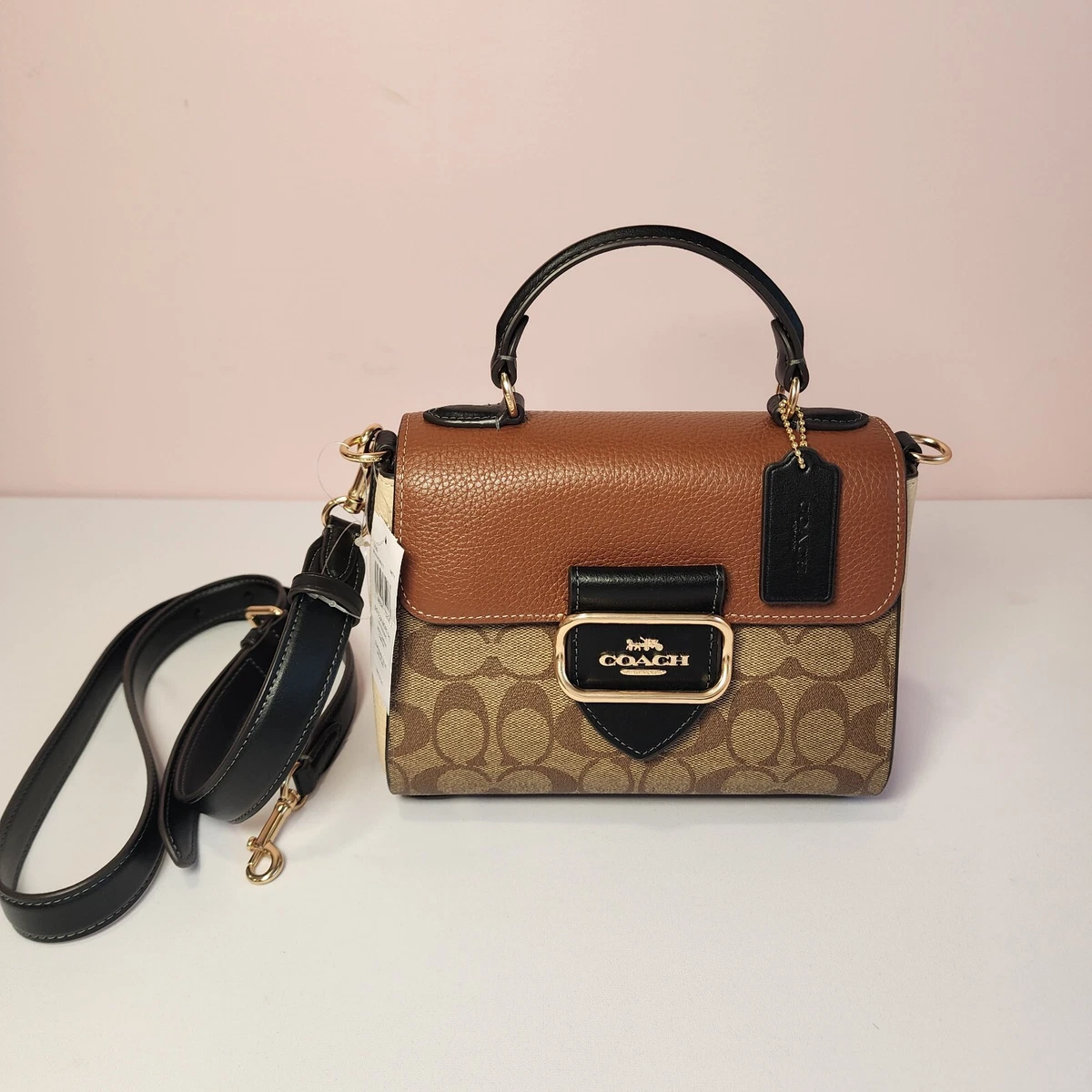 NWT Coach CE569 Morgan Top Handle Satchel Khaki Multi | eBay 