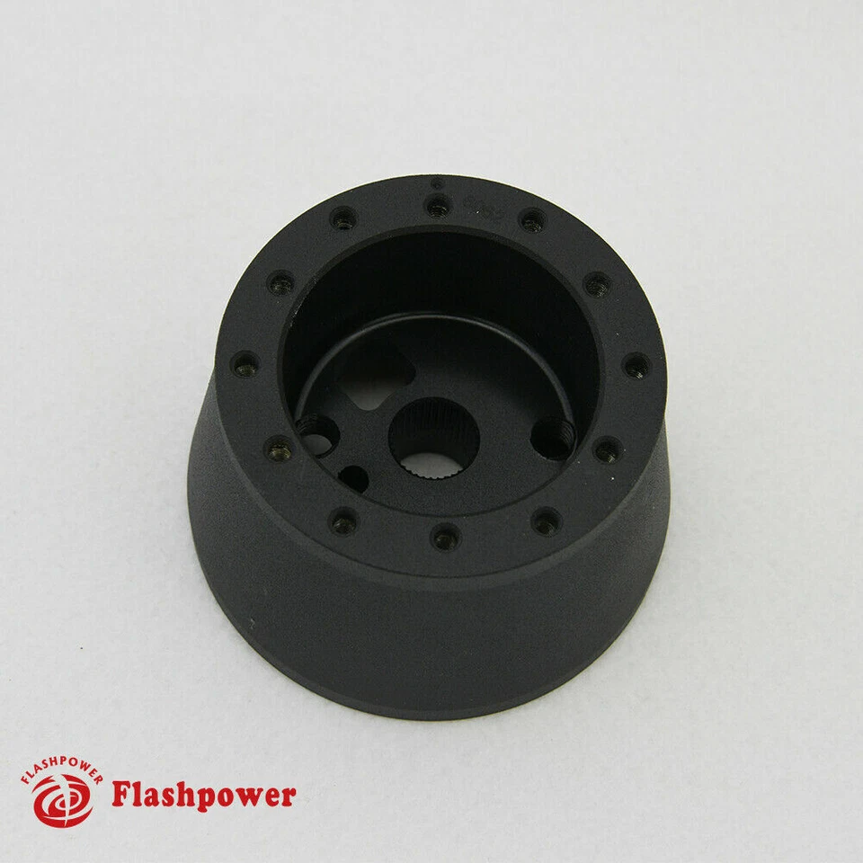 Adaptador de volante de 6 pernos GM Buick Pontiac Chevy Ididit Flaming River negro Foto 3 de 4