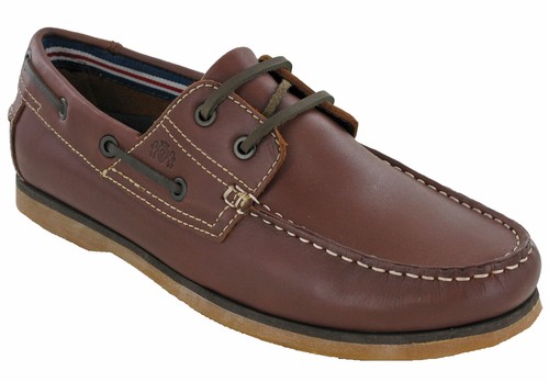 Mens Boat Shoes Leather Deck 