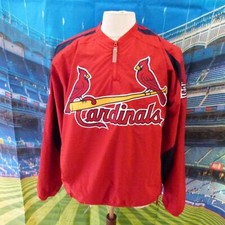 St Louis Cardinals rotes Majestic wasserdichtes Sweatshirt. UK Herren Größe L