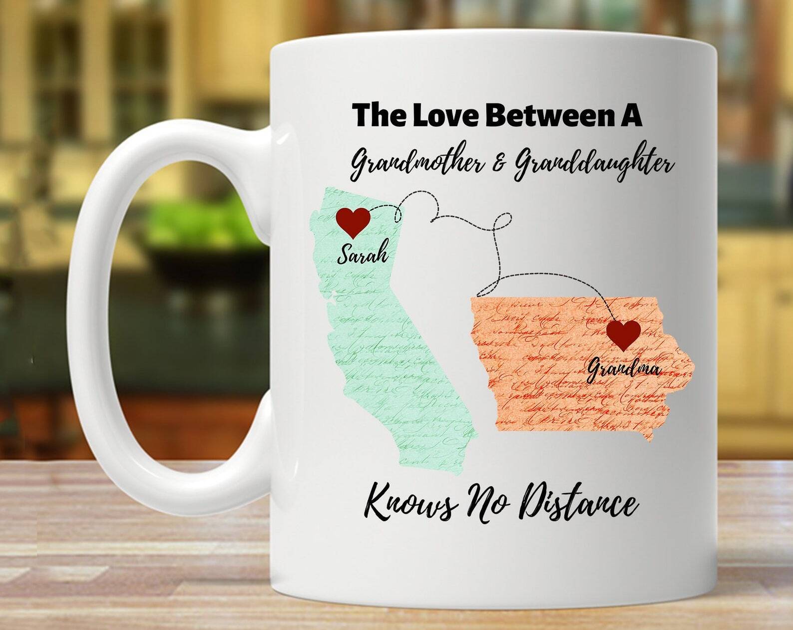 Grandmother Granddaughter Mug Personalized Grandma Gift Grandma Gift Custom Long