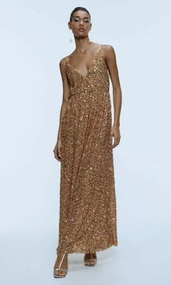 zara sequin maxi dress