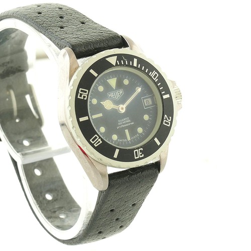 HEUER 980.038 PROF BLACK DIAL STAINLESS STEEL LADIES WATCH FOR PARTS OR REPAIRS - Picture 3 of 7