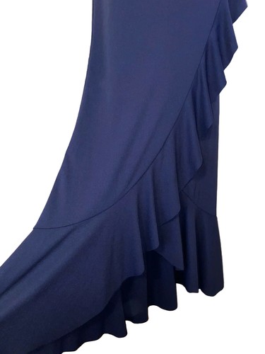 Lipsy Navy Maxi Dress Size 16 Evening Party Occasion Wedding Prom Cocktail Gown - Picture 4 of 20