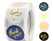 40 THANK YOU FOR YOUR PURCHASE ENVELOPE SEALS LABELS STICKERS 1" ROUND FREE SHIP