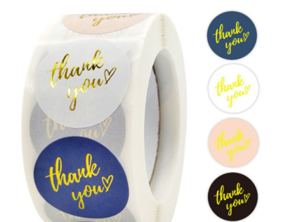 40 THANK YOU FOR YOUR PURCHASE ENVELOPE SEALS LABELS STICKERS 1" ROUND ...