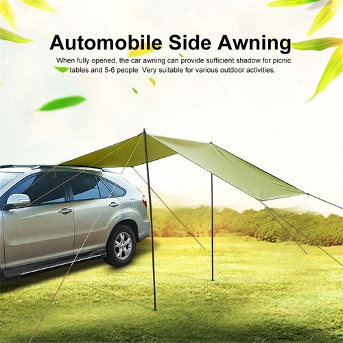 Car Awning Shelter Portable Canopy Side Fishing SUV Tarp Tent Anti-UV Sun UK - Picture 4 of 17