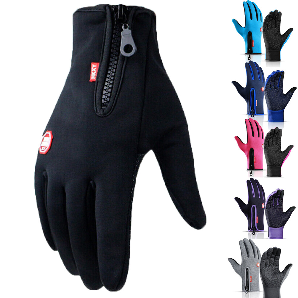 Men Women Winter Cycling Gloves Touch Screen Full Finger Warm Gloves