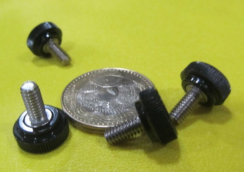 Vite a pollice in plastica nera inox 8-32 - testa 1/2" diametro. - Lunghezza 3/8" - 25 pezzi - Foto 9 di 10