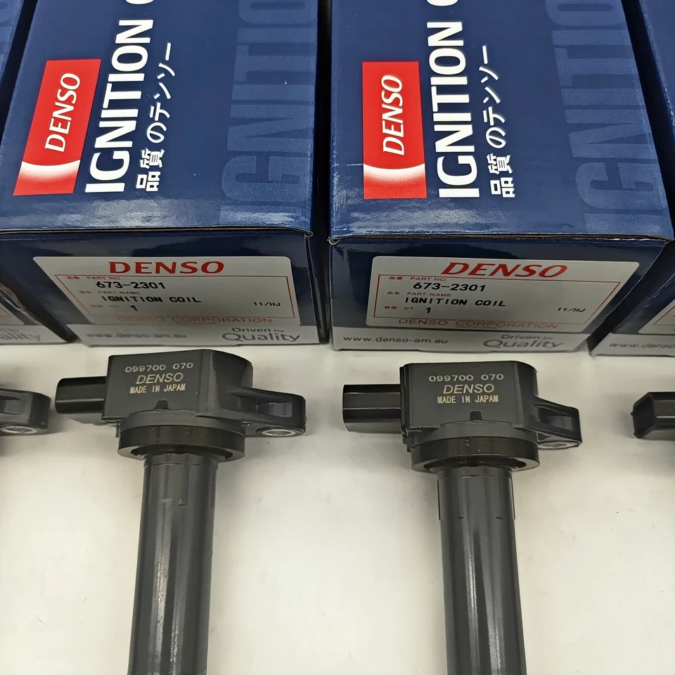 4X Denso Ignition Coils 673-2301 For 02-06 Honda 2.4L C1382 UF311 30520-PNA-007 Foto 3 de 4