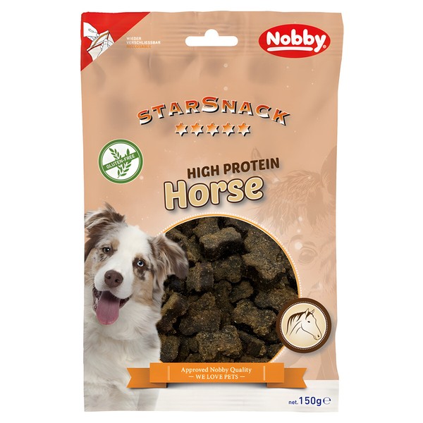 Nobby Starsnack Horse Pferd High Protein Bones 150G Leckerli Snack Hund-image