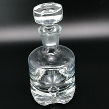 Crystal Decanter with Stopper Heavy Barware Cocktails 10" X 6"