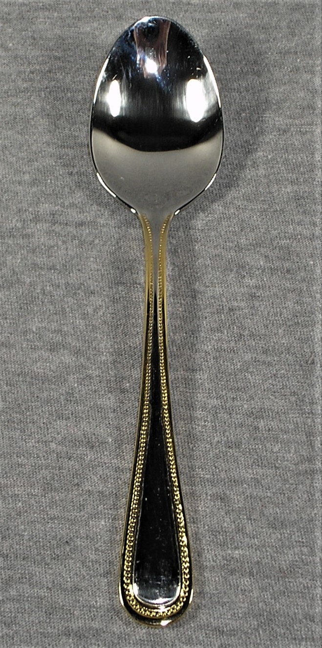Wallace Gold Royal Bead Silverware Flatware Stainless Front & Back