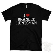 I LOVE BRANDED HUNTSMAN T-SHIRT heart spiders arachnids wildlife venomous funny