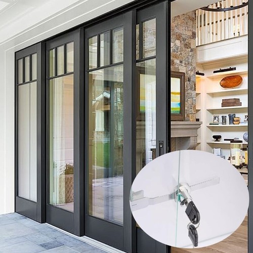 2Pcs Sliding Glass Door Lock with Key for Glass Display Case, Cabinet Door - Picture 6 of 8