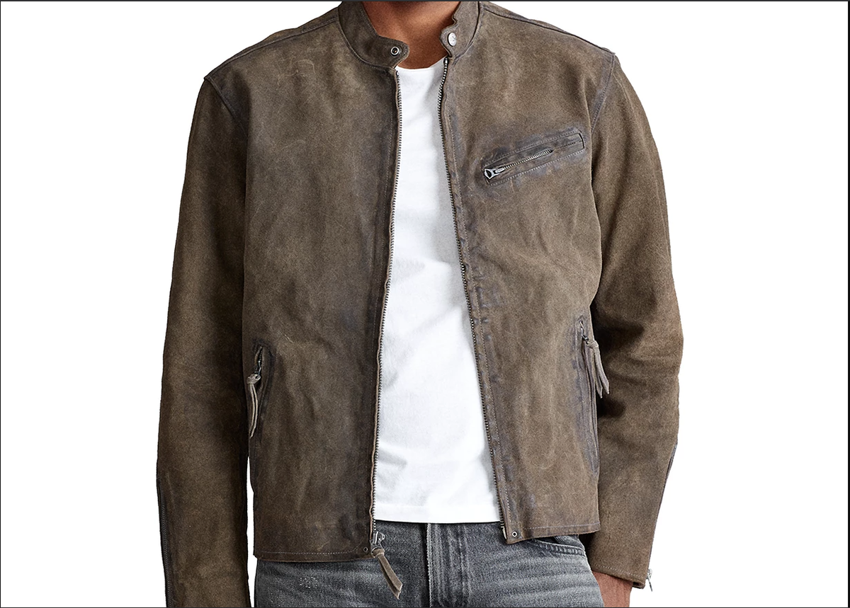 Polo Ralph Lauren Euro Cafe Racer Suede Leather Motorcycle Polo Ralph Lauren Euro Cafe Racer Suede Leather Motorcycle