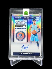 2019 Panini Contenders Ja Morant Rookie Season Ticket Premium Edition Auto #118
