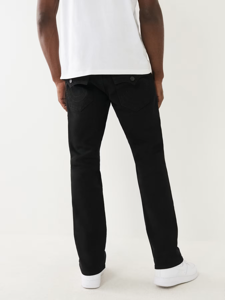 True Religion Men Jeans Black Stretch Ricky Flap Relaxed True Religion Men Jeans Black Stretch Ricky Flap Relaxed