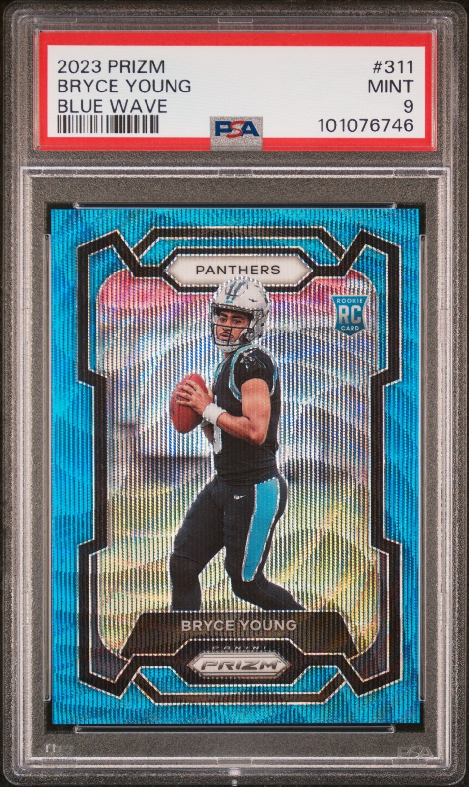 2023 Panini Prizm Bryce Young Blue Wave Prizm /199 PSA 9 Mint #311 Color Match 2