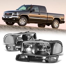 Headlight Assembly Compatible with 99-07 GMC SIERRA 1500 2500 1999-2007 sierra
