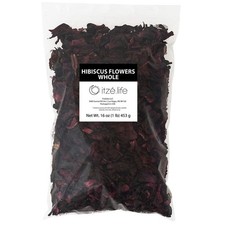 1lb Hibiscus Flowers Whole perfect for Tea, Flor de Jamaica by