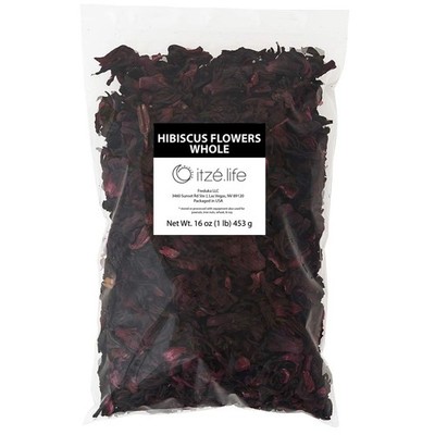 1lb Hibiscus Flowers Whole perfect for Tea, Flor de Jamaica by