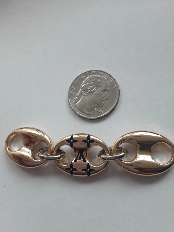 Un conector oro y negro colgante encanto cremallera tirador Foto 2 de 3