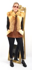 A5576 FUCHS WESTE ECHT PELZ FUCHSWESTE PELZJACKE FUCHSFELL 36 REAL FOX FUR VEST