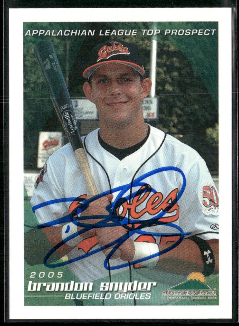 Brandon Snyder 2005 Appalachian League Top Prospect Set Card Signed IP Auto