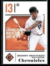 2018 Panini Chronicles Manny Machado #40 Baltimore Orioles