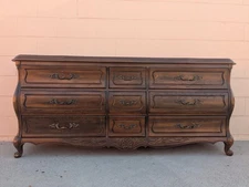 Hickory Manufacturing Co French Provincial Regency Wood Dresser 9 Drawers