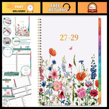 3-Year Monthly Planner 2027-2029, 36-Month Calendar, Colorful Tabs, Back Pocket,