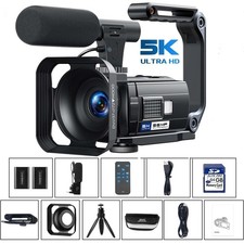 Videokamera 5K UHD Camcorder 56MP 16X Digitalzoom IR Nachtsicht Vlogging Kamera