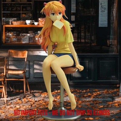 25cm Anime Asuka Langley Soryu PVC Figure Statue Desktop Ornament No Box Gift