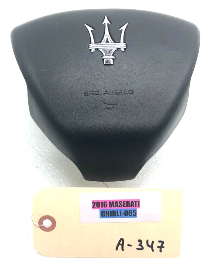 2014-2023 MASERATI GHIBLI QUATTROPORTE LEFT DRIVER STEERING WHEEL AIRBAG OEM.