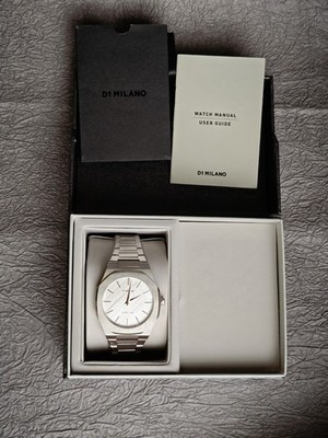 D1 Milano NEU Ultra Thin Linen Dial Herren Armbanduhr Quarzuhr