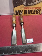 2 Bevel Edged Heavy Duty Chisels Made By or For W.S. Birmingham Honing Needed