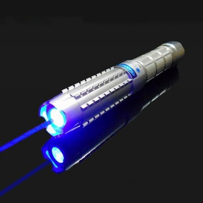 Adjustable Focus 450nm Blue Flashlight Pointer Pen Visible Beam Light  US