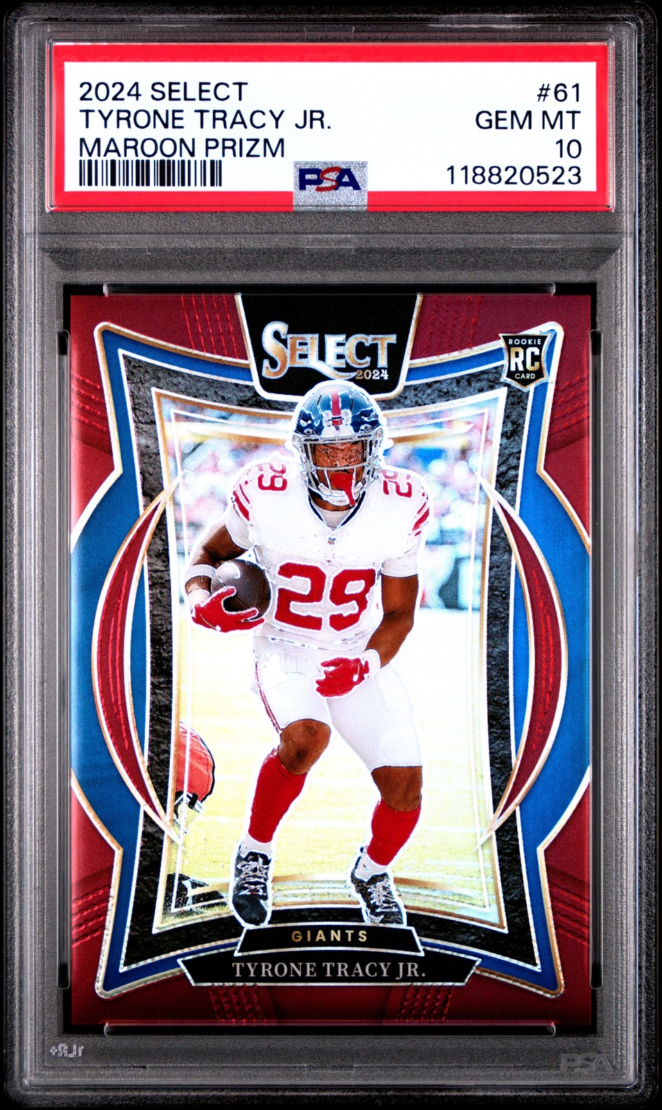 2024 PANINI SELECT MAROON PRIZM #61 TYRONE TRACY JR. 103/149 PSA 10