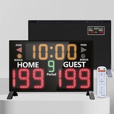 Electronic Basketball Scoreboard with Buzzer, Digital Scoreboard with Remote,...