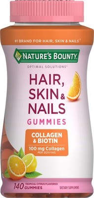 Nature's Bounty with Biotin and Collagen, Citrus 140 Count (Pack of 1) 